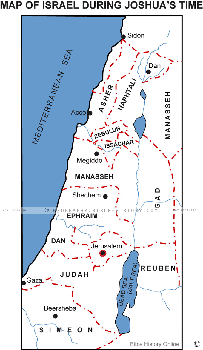 Map of Israel During Joshua’s Time hero image