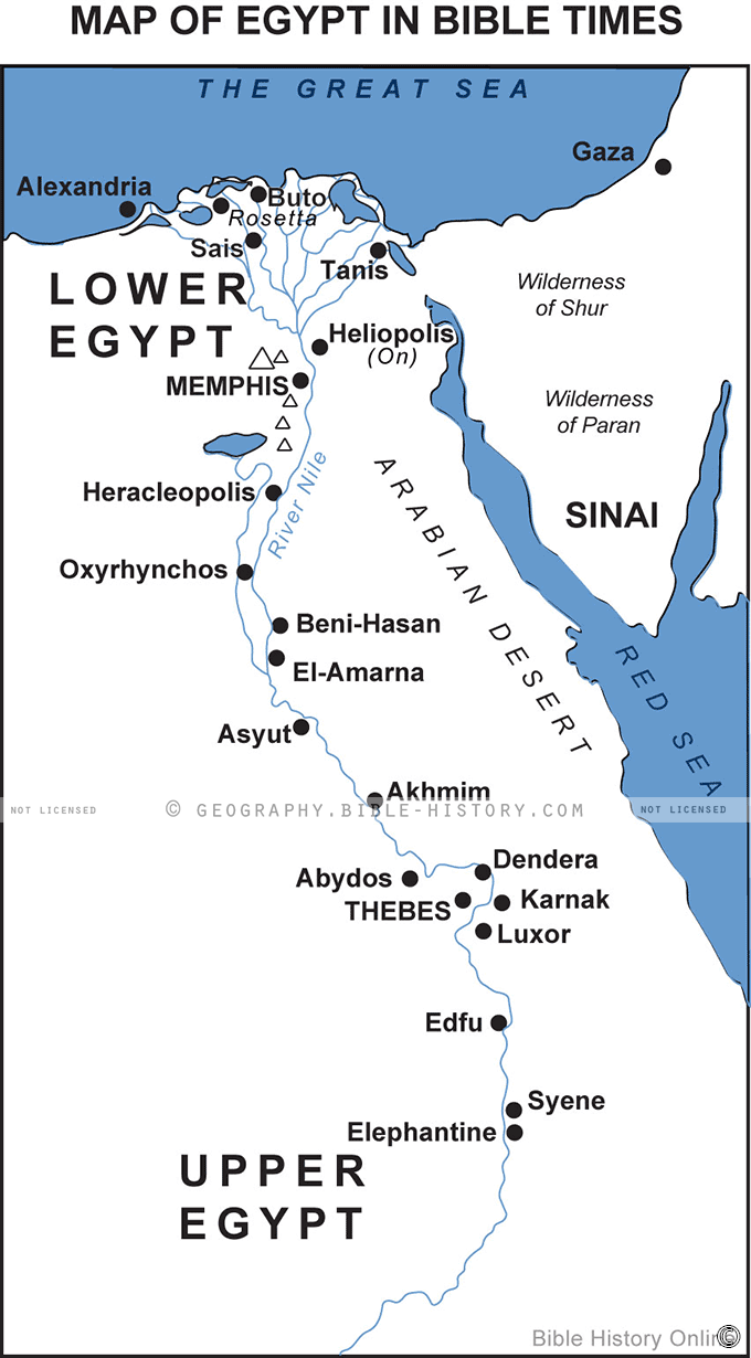 Map of Egypt in Bible Times hero image