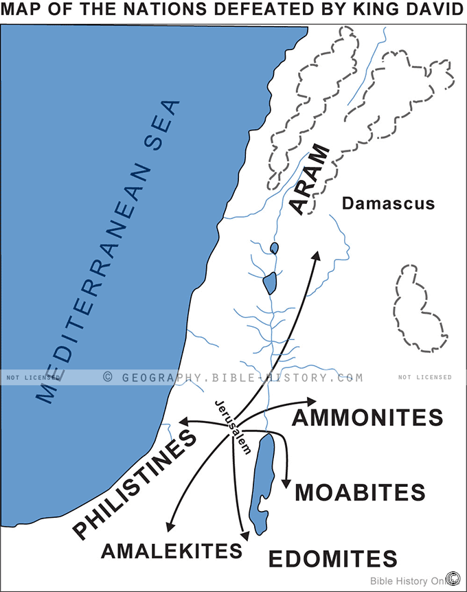 Map of Nations Defeated by King David hero image