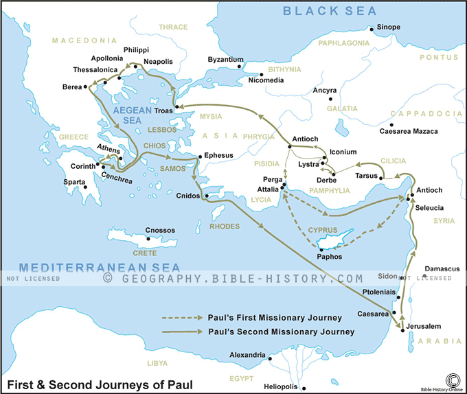 First & Second Journeys of Paul hero image